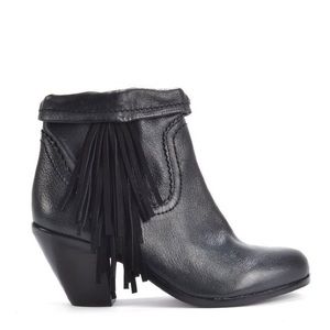Sam Edelman black fringe bootie